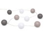 KioKids Guirnalde LED Gris de 1,5 m avec 9 Boules de Couleurs Fonctionnant sur Piles pour Décoration de Chambre Enfant