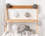 KioKids Guirnalde LED Gris de 1,5 m avec 9 Boules de Couleurs Fonctionnant sur Piles pour Décoration de Chambre Enfant