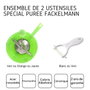 Fackelmann Ensemble éplucheur et moulin à légumes avec 3 disques