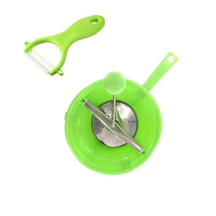 Fackelmann Ensemble éplucheur et moulin à légumes avec 3 disques Fackelmann Ensemble éplucheur et moulin à légumes avec 3 disques