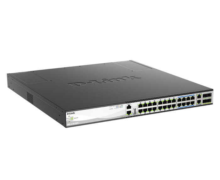 D-Link Switch DMS-3130-30TS 30 Ports Géré L3 : 24 Ports SFP, 2 Ports 10G RJ-45, 2 Ports RJ-45, Console