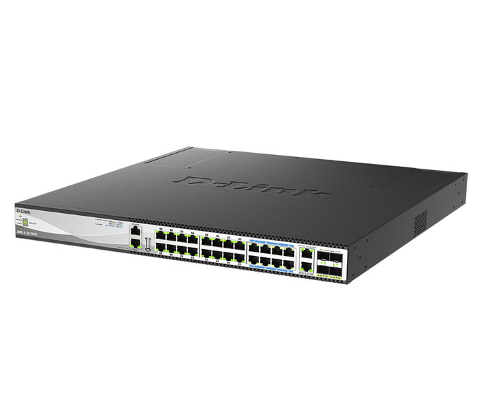 D-Link Switch DMS-3130-30TS 30 Ports Géré L3 : 24 Ports SFP, 2 Ports 10G RJ-45, 2 Ports RJ-45, Console