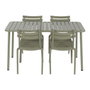 Ensemble Table + 4 Chaises Home ESPRIT Vert 140 x 70 x 75 cm