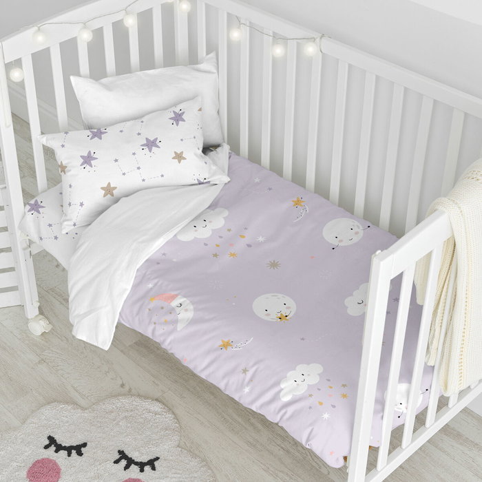 Parure de couette HappyFriday Moshi Moshi Moons Multicouleur Lit de bébé 2 Pièces Parure de couette HappyFriday Moshi Moshi Moons Multicouleur Lit de bébé 2 Pièces