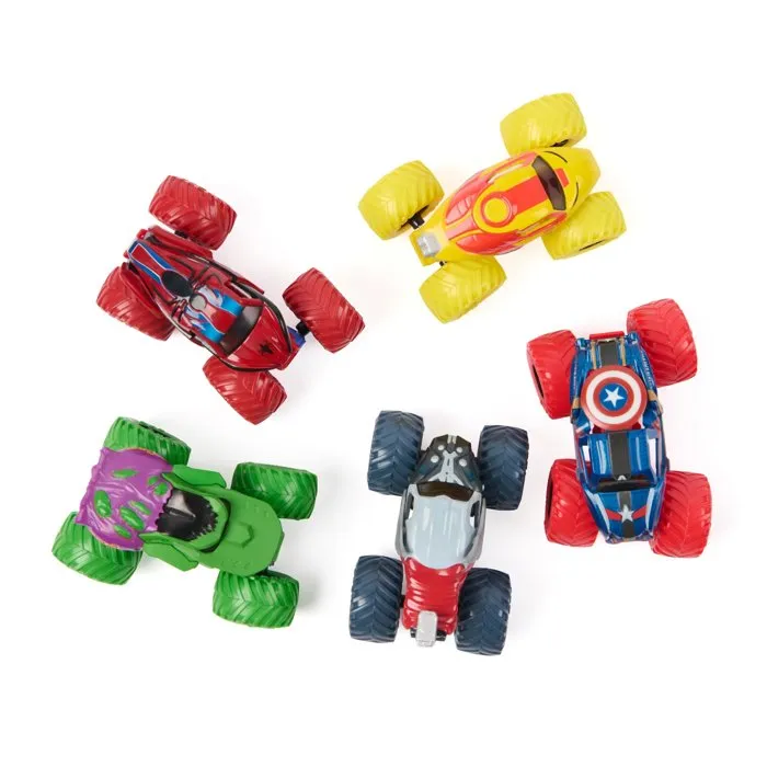 Monster Jam Pack de 5 Véhicules Marvel Die-Cast 1:64