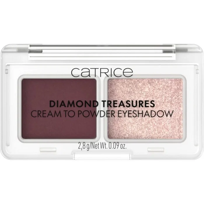 Catrice Diamond Treasures Ombre à paupières crème et poudre #060 Burgundy Glitz, 2,8 g