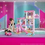 Barbie Voiture Cabriolet rose pour poupées, avec roues tournantes et sièges pour 2 poupées, pour enfants à partir de 3 ans - HBT92
