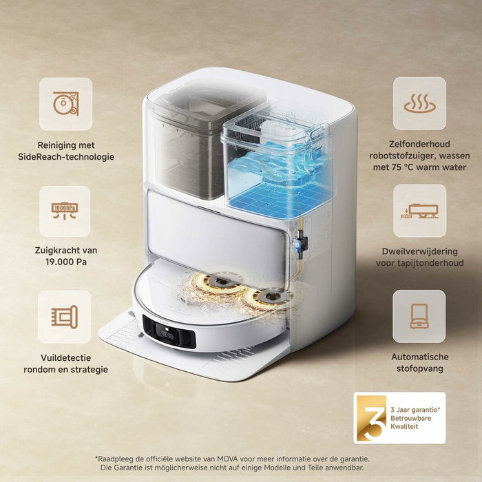 Mova MOVA P50 Pro Ultra - Robot Aspirateur Laveur avec Station