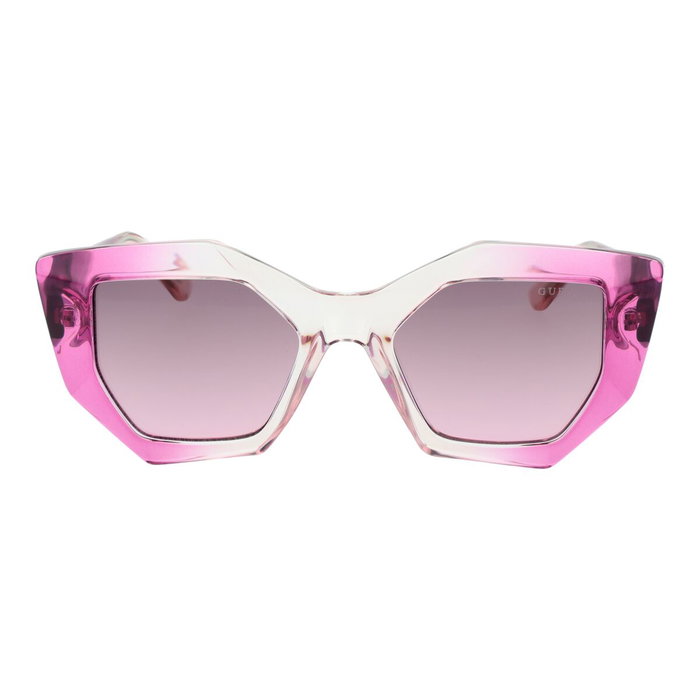 Guess Gafas GU7897 77T 140mm – Lunettes de soleil femme fuchsia, verres dégradés bordeaux 50 mm