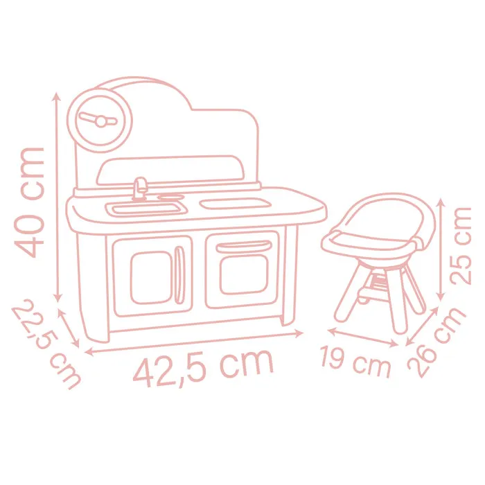 Smoby Baby Nurse - Cuisine et Chaise Haute