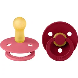 Bibs Sucette bébé Coral Ruby Taille 2 - Pack de 2