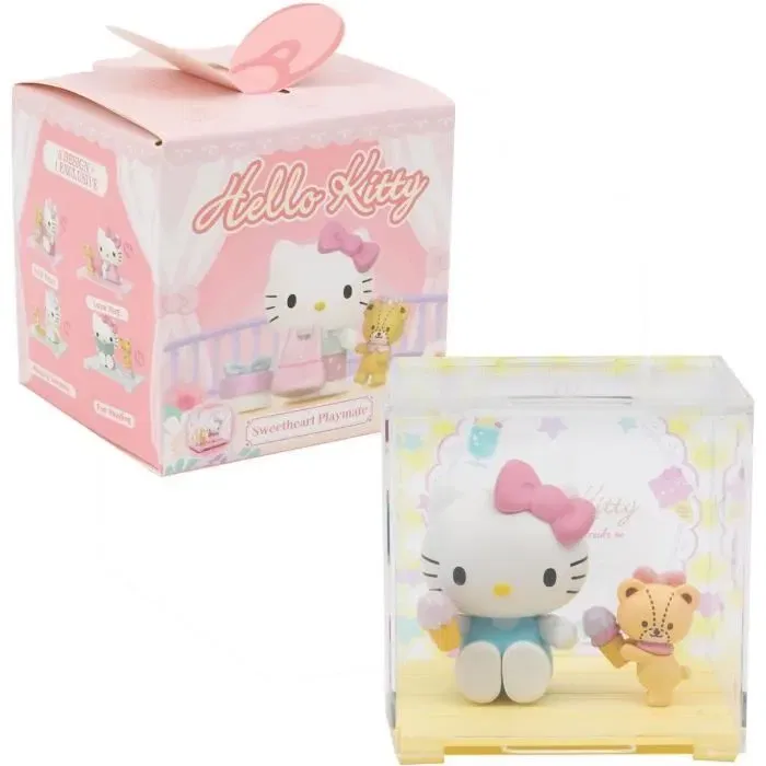 GPTOYS Figurine Hello Kitty HKT38 Série Sweetheart Playmate avec Accessoire - 4.5 cm - Modèle Aléatoire parmi 9 - Dès 3 ans