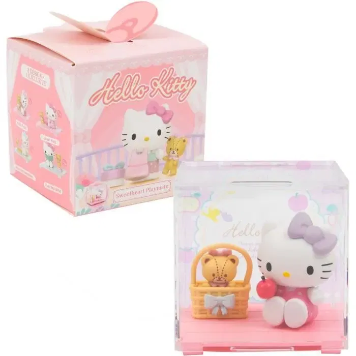 GPTOYS Figurine Hello Kitty HKT38 Série Sweetheart Playmate avec Accessoire - 4.5 cm - Modèle Aléatoire parmi 9 - Dès 3 ans