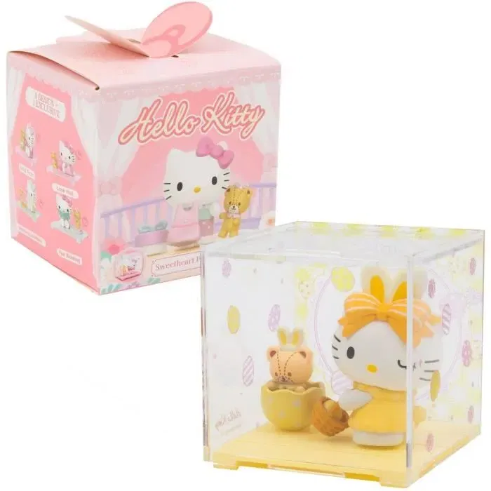GPTOYS Figurine Hello Kitty HKT38 Série Sweetheart Playmate avec Accessoire - 4.5 cm - Modèle Aléatoire parmi 9 - Dès 3 ans