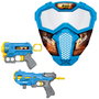 Tachan Pack de 2 pistolets blaster avec masque et 12 fléchettes de mousse - Set de duel et cibles - Jeu actif pour enfants +8 ans