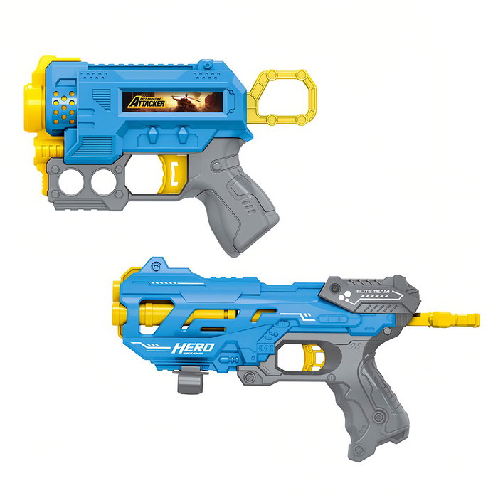 Tachan Pack de 2 pistolets blaster avec masque et 12 fléchettes de mousse - Set de duel et cibles - Jeu actif pour enfants +8 ans
