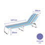 Marbueno Tumbona Plegable Rayures Orange et Bleu Plage Piscine 187x58x24 cm 10466