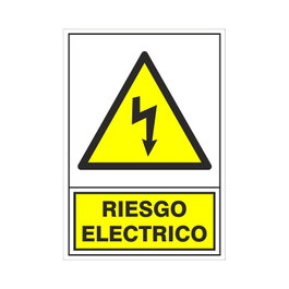DUVER Signal de sécurité RIESGO ELECTRIC 420 x 297 mm en plastique