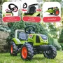 Falk Tracteur à pédales Claas Arion 430 avec Remorque - Jouet d'extérieur pour enfants 3-7 ans - 60% Plastique Recyclé - Fabriqué en France