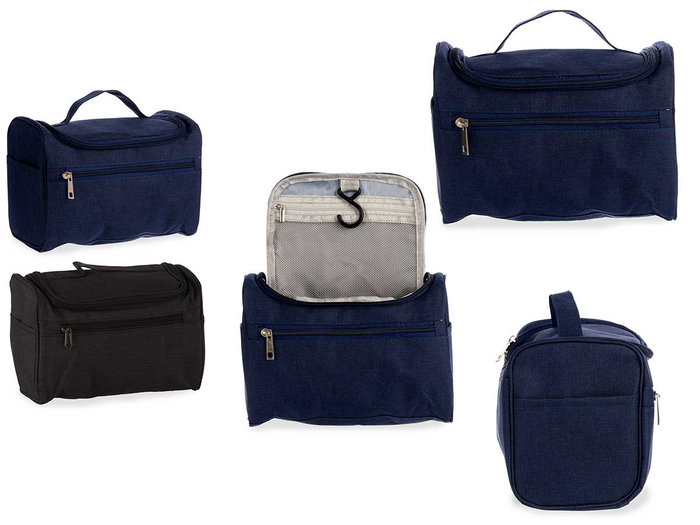 Berilo Nécessaire de Voyage Portable 14 x 18 x 23 cm Noir et Rose en Polyester (Set de 8) Berilo Nécessaire de Voyage Portable 14 x 18 x 23 cm Noir et Rose en Polyester (Set de 8)