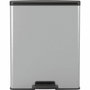 Curver DECO BIN Poubelle rectangulaire à pédale 65 L Gris métallisé