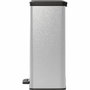 Curver DECO BIN Poubelle rectangulaire à pédale 65 L Gris métallisé