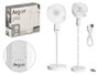Argon Ventilateur sur pied USB blanc 10W 32x28x11cm rechargeable (Set de 4)