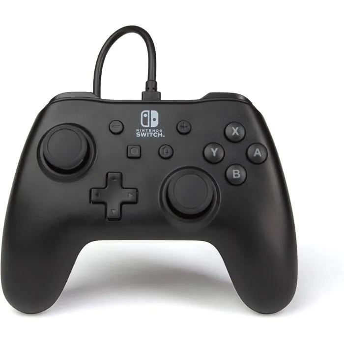 Power A - Manette filaire Nintendo Switch - Noir - Design ergonomique, boutons réactifs