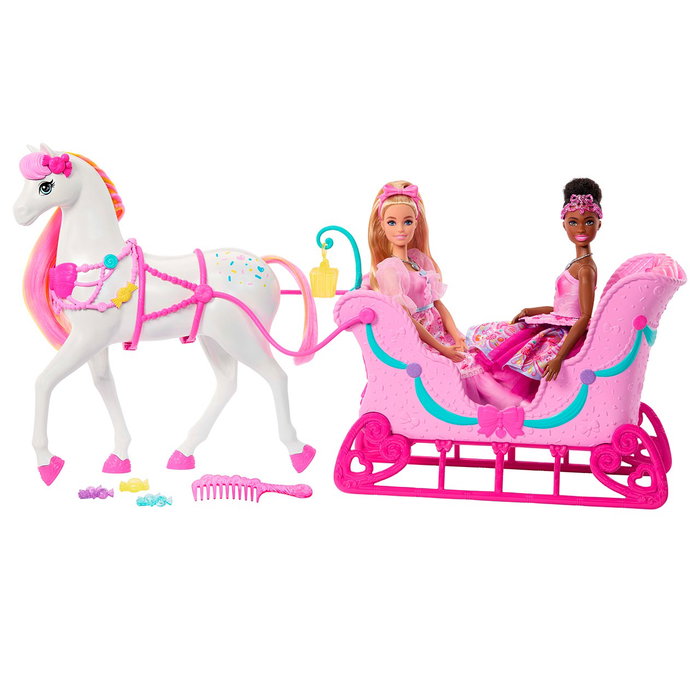 Barbie Cheval et Traîneau de Bonbons Casse-Noisette Barbie Cheval et Traîneau de Bonbons Casse-Noisette