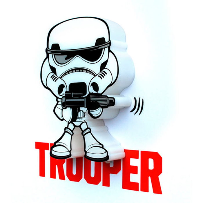 3D LIGHT FX Lampe LED 3D Stormtrooper Star Wars avec effet lumière - Fonctionne sur piles AAA - Sans échauffement