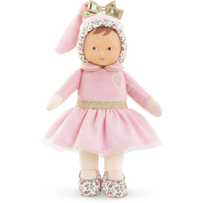 Corolle Doudou Miss Ballerine - 25 cm - Doudou Doux avec Senteur Vanille Apaisante et Tutu Tulle Rose - Étiquette Personnalisable - Pour Bébé