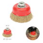 WOLFPACK LINEA PROFESIONAL Cepillo de type tasse en acier laitonné, Ø 120 mm, M14