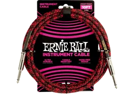 ERNIEBALL Câble instrument Jack-Jack SS 3 m - Noir / Rouge