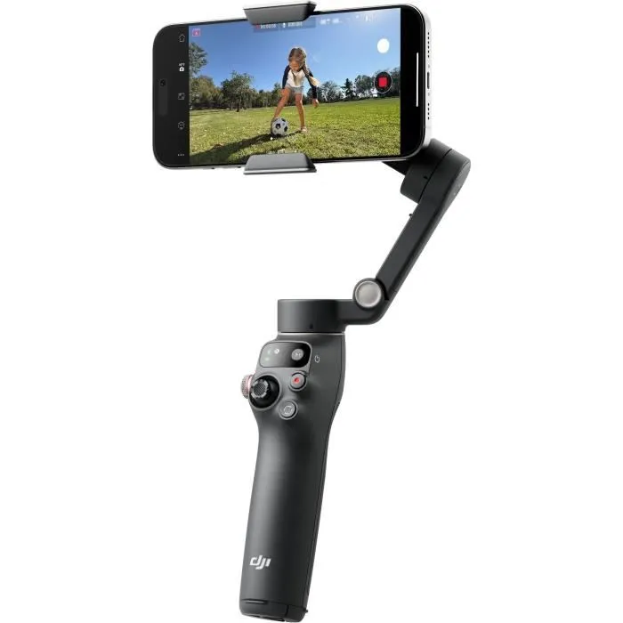 DJI Osmo Mobile 8 - Nacelle de stabilisation 3 axes pour smartphone avec rotation fluide 360°, barre d'extension et trépied intégrés - Autonomie jusqu'à 10 h