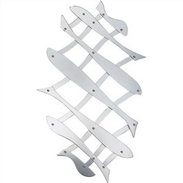 Alessi DUL03 Dessous-de-plat extensible en acier inoxydable 18/10, design par D'Urbino-Lomazzi, pour service à table moderne