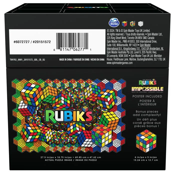 Spin Master Puzzle Impossible 604 Pièces Lenticulaires Rubik's - 2 Puzzles en 1