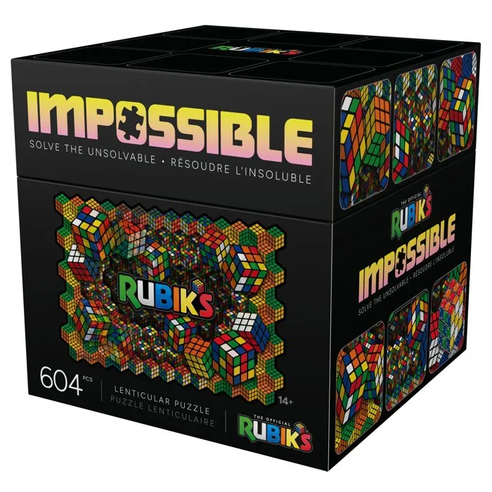 Spin Master Puzzle Impossible 604 Pièces Lenticulaires Rubik's - 2 Puzzles en 1