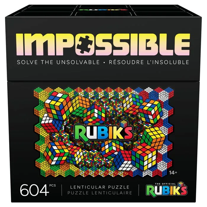 Spin Master Puzzle Impossible 604 Pièces Lenticulaires Rubik's - 2 Puzzles en 1