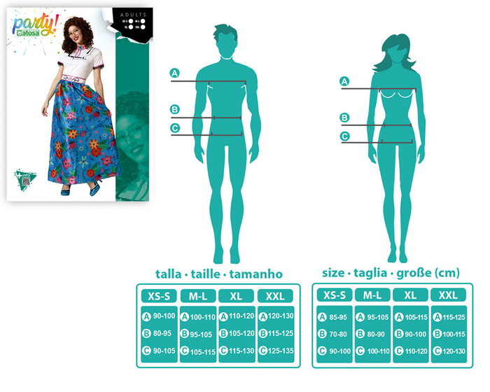 BigBuy Carnival Déguisement Colombiana Femme Adulte Bleu XS/S