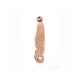 Bifull - Colette postiche bouclée synthétique de 50 cm, Modèle 24B, Couleur Blond très clair cendré, Avec peigne intégré et velcro pour fixation