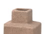 Giftdecor Lot de 3 Vases Carrés en Céramique 29x11x21 cm Assortis Couleurs Beige Marron Noir (Set de 4)