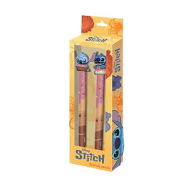 Karactermania Disney Lilo et Stitch - Pack de 2 stylos éternels sans encre avec figurines 3D rotatives - Multicolore - Dimensions : 23 x 9.5 x 3.5 cm