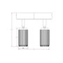 Cristalrecord Spot Sahara sablé 2 éléments GU10 10W Noir Aluminium IP20 30x6x21 cm