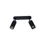 Cristalrecord Spot Sahara sablé 2 éléments GU10 10W Noir Aluminium IP20 30x6x21 cm