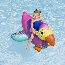 Bestway 41504 Figure Gonflable Toucan avec Poignées 141x113 cm +3 Ans Plage et Piscine