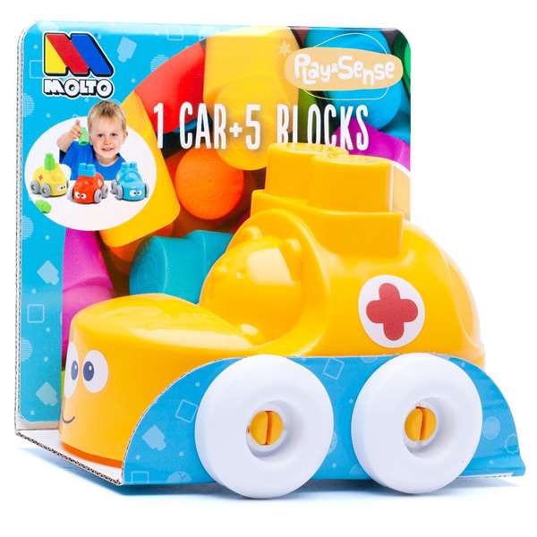 Molto - Voiture d'activités éducative avec 5 blocs pour enfants dès 1 an - Modèles assortis Molto - Voiture d'activités éducative avec 5 blocs pour enfants dès 1 an - Modèles assortis