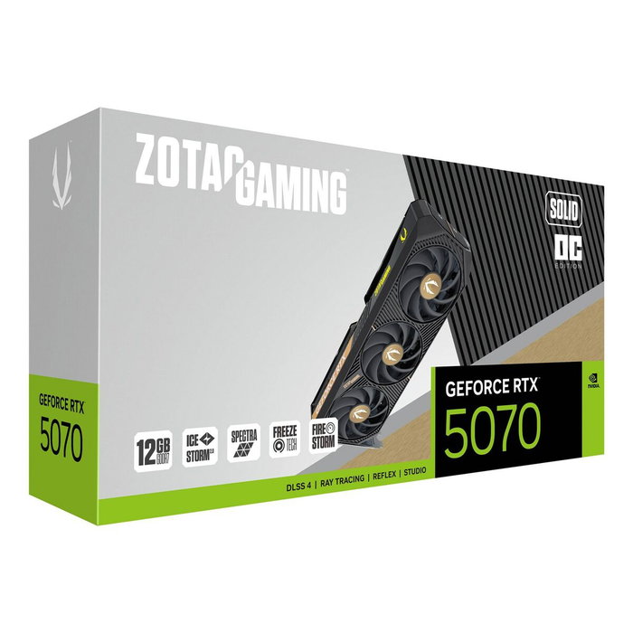 Carte Graphique Zotac ZT-B50700J-10P nvidia geforce rtx 5070 12 GB Carte Graphique Zotac ZT-B50700J-10P nvidia geforce rtx 5070 12 GB
