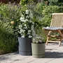 Garden Id Lino - Pot de fleurs avec réserve d'eau rond - Vert mousse - Ø 39 cm - H 38 cm - 32 Litres
