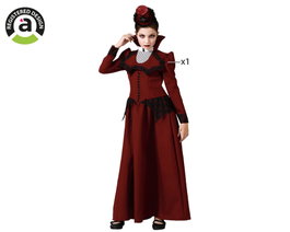 Atosa Déguisement Enfant Vampiresse avec Robe Longue Bordeaux