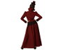 Atosa Déguisement Enfant Vampiresse avec Robe Longue Bordeaux